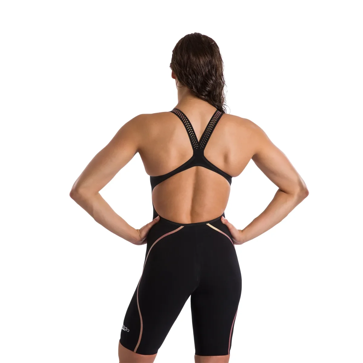 Speedo LZR Pure Intent Knäskinn med öppen rygg (svart/guld) - Bild 4