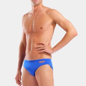 Arena Team Briefs Solid (Neon Blue/Team Orange) – Herr